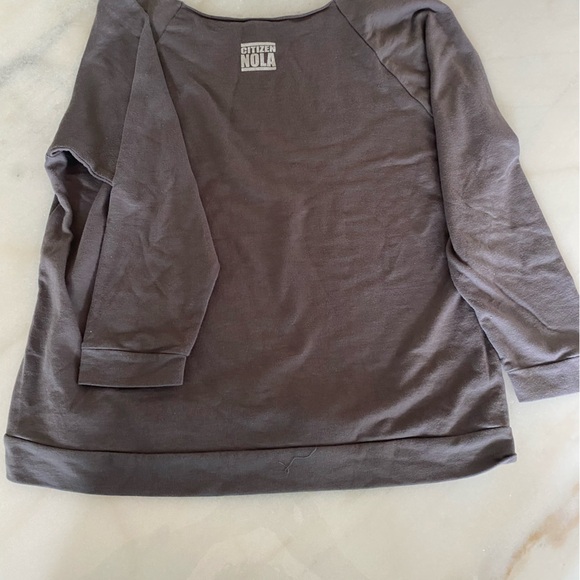 Next Level Apparel New Orleans off the shoulder sweatshirt. - Picture 3 of 8